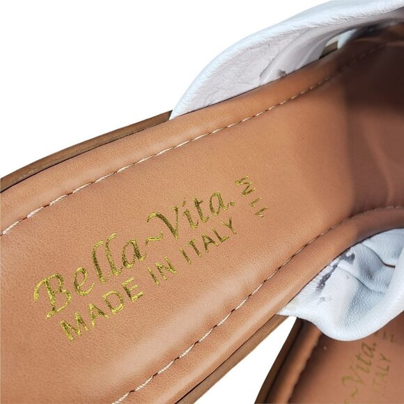 Bella Vita Tor-Italy White Open Toe Slide Sandals Sz 11M - Picture 5 of 7